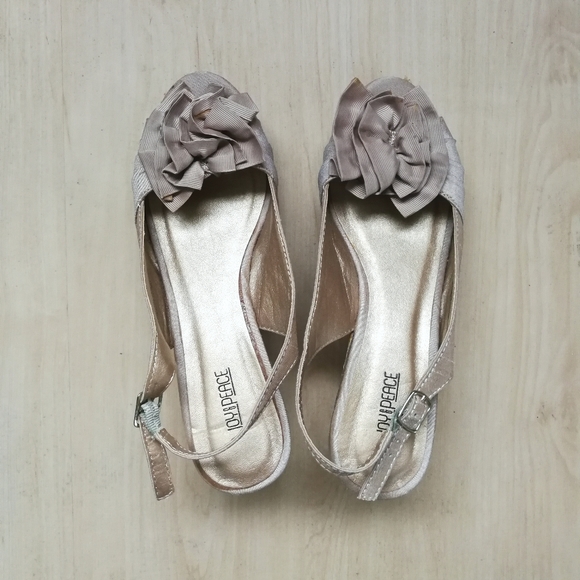 ❤️[3/35] Joy & Peace Peep Toe Slingback Wedges - Picture 2 of 7